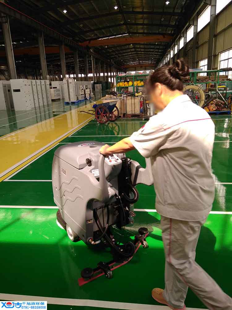 旭潔手推式多功能全自動洗地機，工廠生產(chǎn)倉庫工業(yè)洗地機